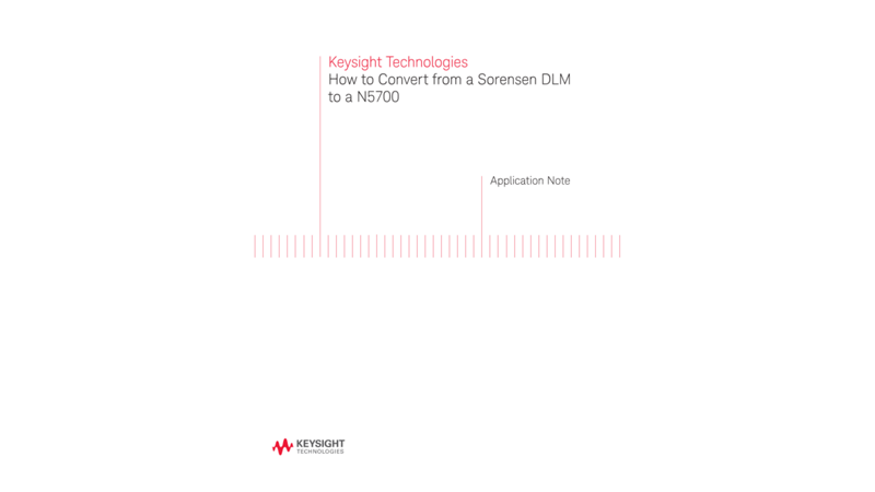 How to Convert from a Sorensen DLM to an N5700